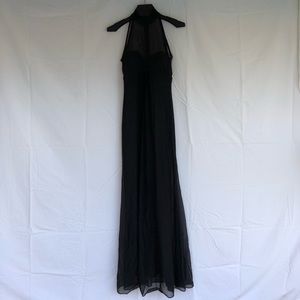Elegant long formal black dress